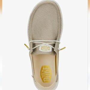 Hey Dude Metallic Gold Loafers